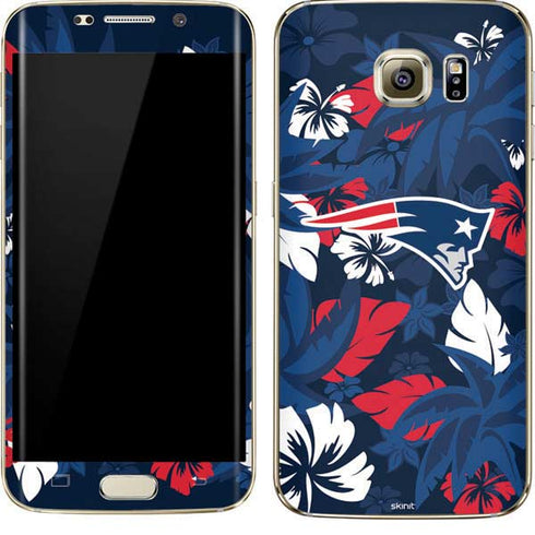 NFL New England Patriots Tropical Print Galaxy S7 Edge Skin