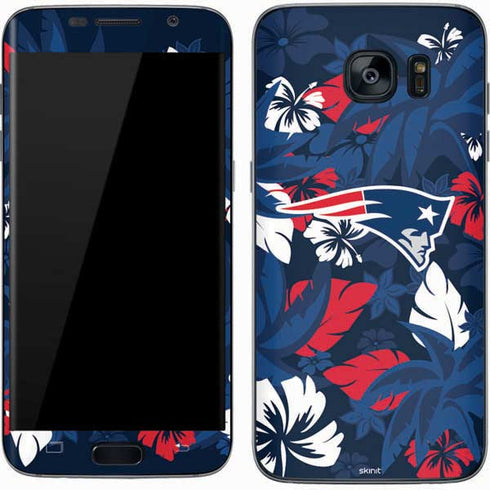 NFL New England Patriots Tropical Print Galaxy S7 Skin