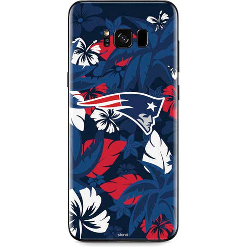 NFL New England Patriots Tropical Print Galaxy S8 Plus Skin