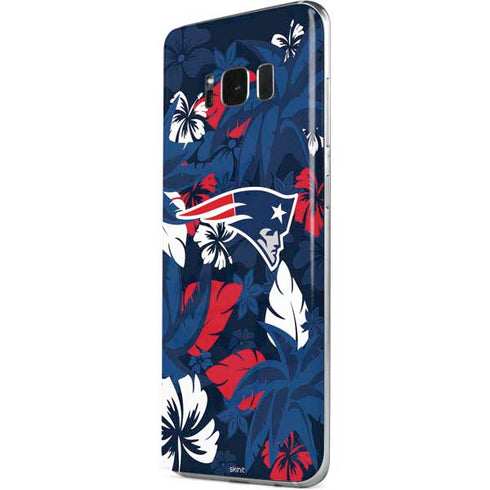 NFL New England Patriots Tropical Print Galaxy S8 Skin