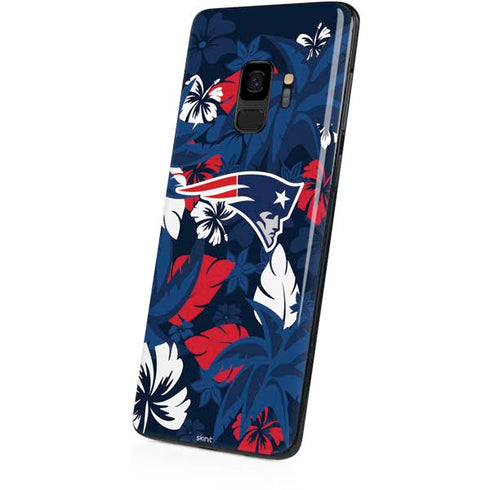 NFL New England Patriots Tropical Print Galaxy S9 Skin