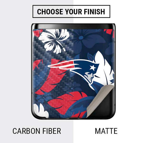 NFL New England Patriots Tropical Print Galaxy Z Flip Skin