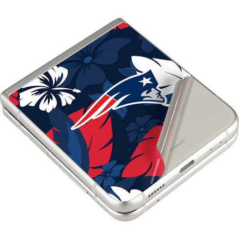 NFL New England Patriots Tropical Print Galaxy Z Flip3 5G Skin