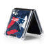 NFL New England Patriots Tropical Print Galaxy Z Flip5 5G Clear Case
