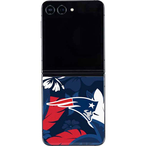 NFL New England Patriots Tropical Print Galaxy Z Flip5 5G Skin