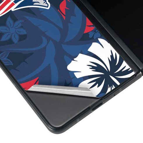 NFL New England Patriots Tropical Print Galaxy Z Fold4 5G Skin