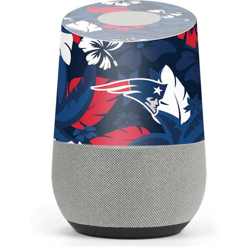 NFL New England Patriots Tropical Print Google Home Skin