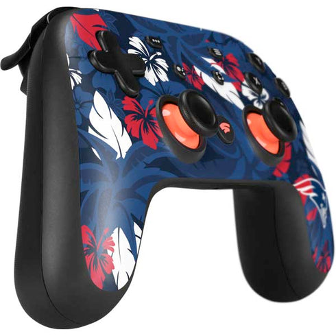 NFL New England Patriots Tropical Print Google Stadia Controller Skin