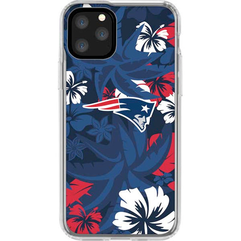 NFL New England Patriots Tropical Print iPhone 11 Pro Clear Case