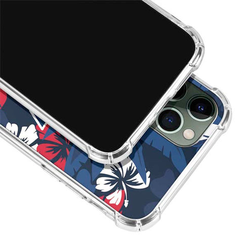 NFL New England Patriots Tropical Print iPhone 11 Pro Max Clear Case