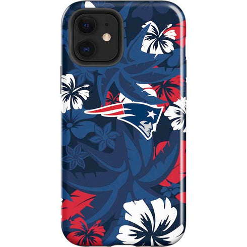 NFL New England Patriots Tropical Print iPhone 12 Impact Case