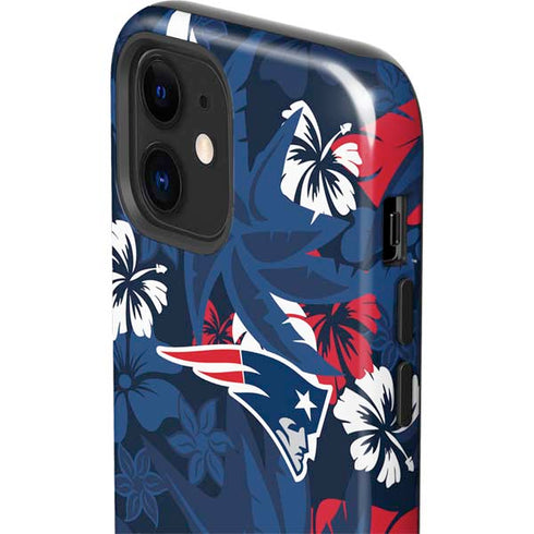NFL New England Patriots Tropical Print iPhone 12 Impact Case