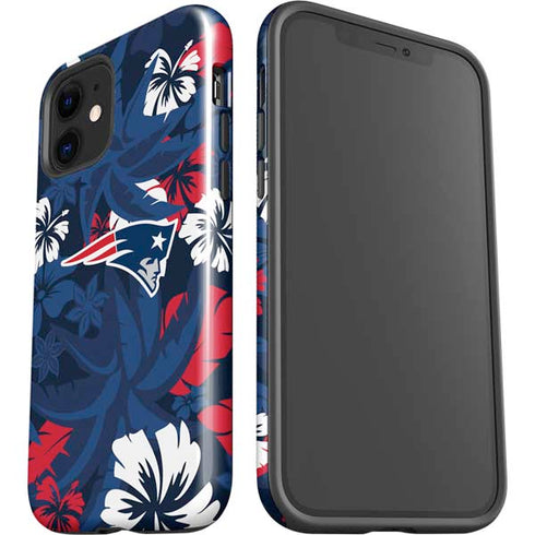 NFL New England Patriots Tropical Print iPhone 12 Impact Case