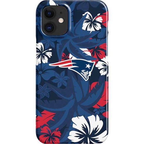 NFL New England Patriots Tropical Print iPhone 12 Mini Lite Case