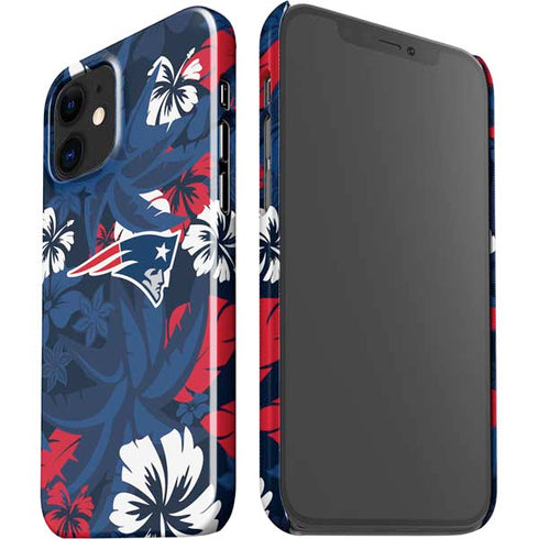 NFL New England Patriots Tropical Print iPhone 12 Mini Lite Case