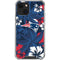 NFL New England Patriots Tropical Print iPhone 13 Mini Clear Case