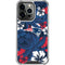 NFL New England Patriots Tropical Print iPhone 13 Pro Clear Case