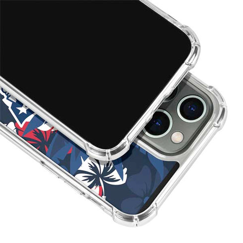 NFL New England Patriots Tropical Print iPhone 13 Pro Clear Case