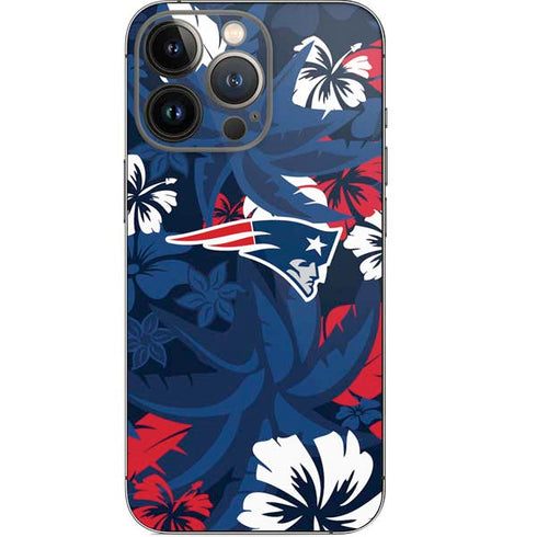NFL New England Patriots Tropical Print iPhone 13 Pro Skin