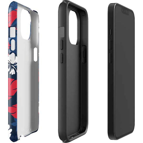 NFL New England Patriots Tropical Print iPhone 15 Plus Impact Case