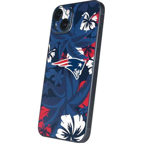 NFL New England Patriots Tropical Print iPhone 14 Plus Skin