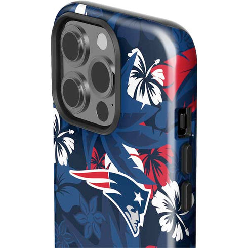 NFL New England Patriots Tropical Print iPhone 14 Pro Impact Case