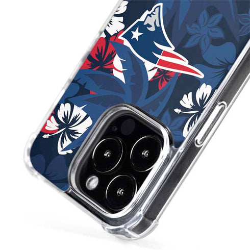 NFL New England Patriots Tropical Print iPhone 14 Pro MagSafe Case
