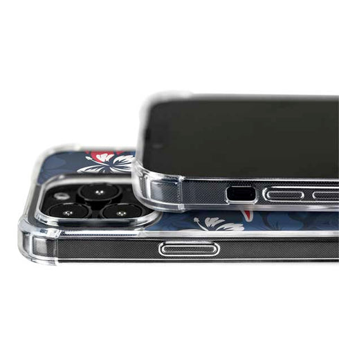 NFL New England Patriots Tropical Print iPhone 15 Pro MagSafe Case