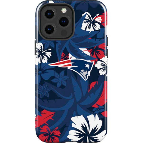 NFL New England Patriots Tropical Print iPhone 15 Pro Max Impact Case