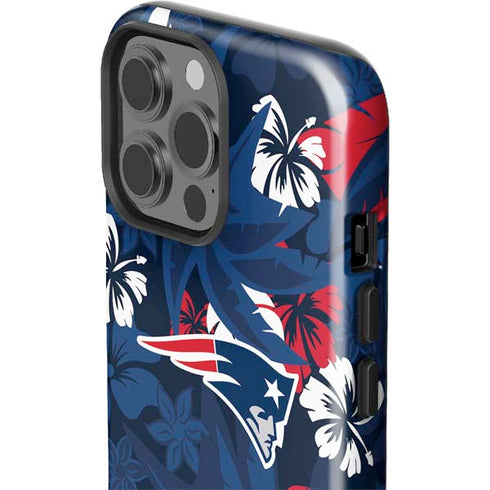 NFL New England Patriots Tropical Print iPhone 15 Pro Max Impact Case