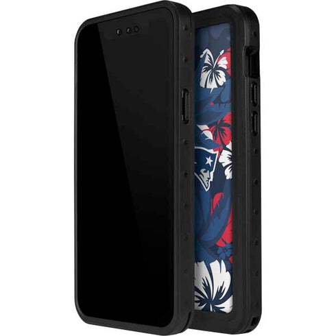 NFL New England Patriots Tropical Print iPhone 14 Pro Max Waterproof Case