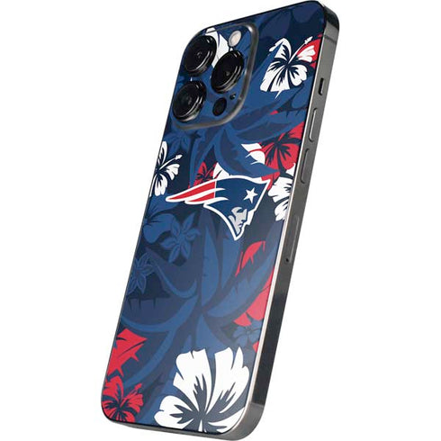NFL New England Patriots Tropical Print iPhone 14 Pro Skin