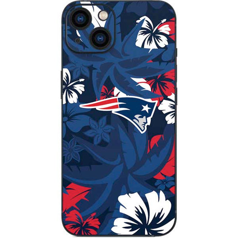NFL New England Patriots Tropical Print iPhone 14 Skin