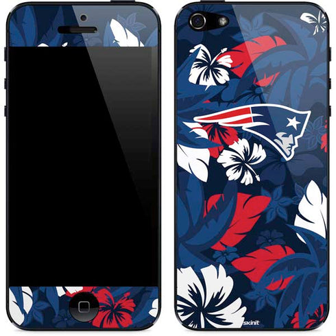 NFL New England Patriots Tropical Print iPhone 5/5s/5SE Skin