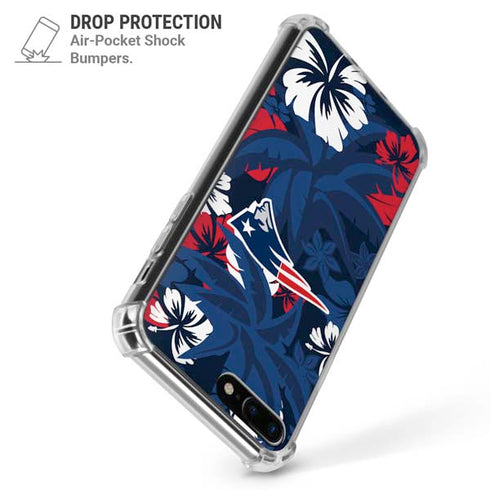 NFL New England Patriots Tropical Print iPhone 7/8 Plus Clear Case