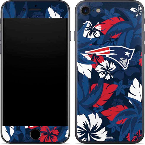 NFL New England Patriots Tropical Print iPhone 7 Skin