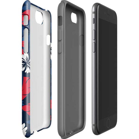 NFL New England Patriots Tropical Print iPhone SE (2nd & 3rd Gen) Pro Case