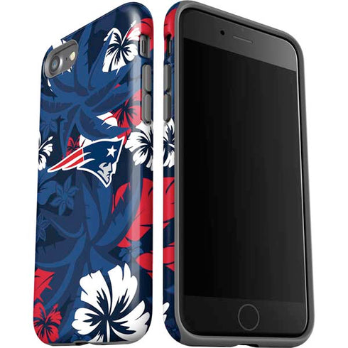 NFL New England Patriots Tropical Print iPhone SE (2nd & 3rd Gen) Pro Case