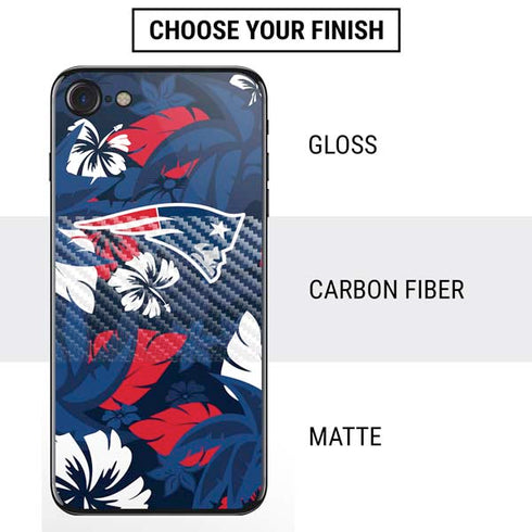 NFL New England Patriots Tropical Print iPhone SE (2nd & 3rd Gen) Skin