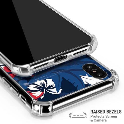 NFL New England Patriots Tropical Print iPhone X/XS Clear Case
