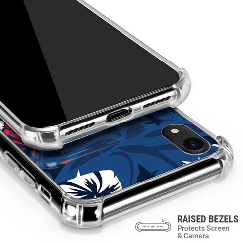 NFL New England Patriots Tropical Print iPhone XR Clear Case