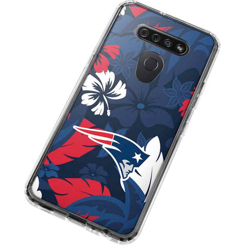 NFL New England Patriots Tropical Print LG K51/Q51 Clear Case