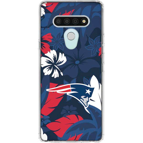 NFL New England Patriots Tropical Print LG Stylo 6 Clear Case