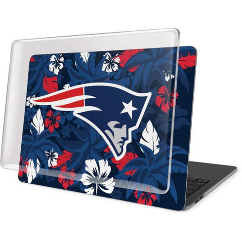 NFL New England Patriots Tropical Print MacBook Pro 13in (2020) Case plus Skin