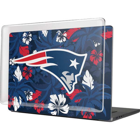 NFL New England Patriots Tropical Print MacBook Pro 16in (2021-25) Case plus Skin