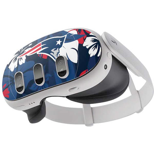 NFL New England Patriots Tropical Print Meta Quest 3 Skin