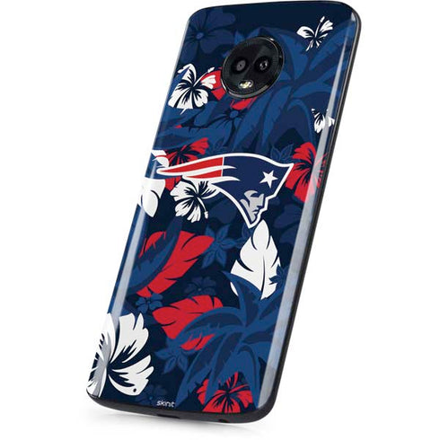 NFL New England Patriots Tropical Print Moto G6 Skin