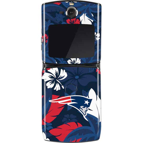 NFL New England Patriots Tropical Print Motorola RAZR Skin