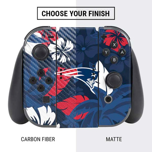 NFL New England Patriots Tropical Print Nintendo Switch Bundle Skin