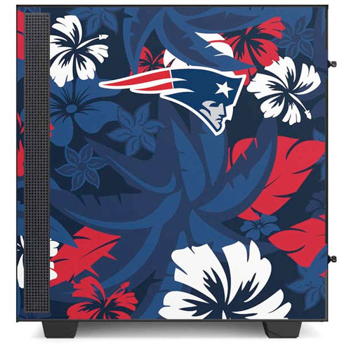 NFL New England Patriots Tropical Print NZXT H510 Compact ATX Mid-Tower Case Skin